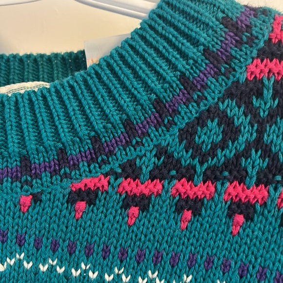 VINTAGE- Cotton Ginny knit patterned sweater - Picture 2 of 6